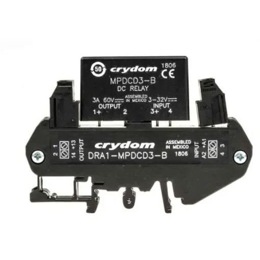 Sensata Crydom DRA1-MP Series Solid State Interface Relay, 32 V dc Control, 3 A Load, DIN Rail Mount - DRA1-MPDCD3-B product image