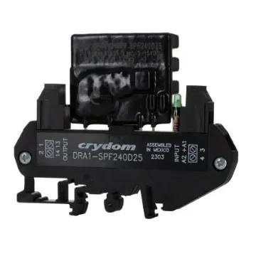 Sensata Crydom DRA1 SPF Series Solid State Interface Relay, 15 V dc Control, 10 A rms Load, DIN Rail Mount - DRA1-SPF240D25 product image