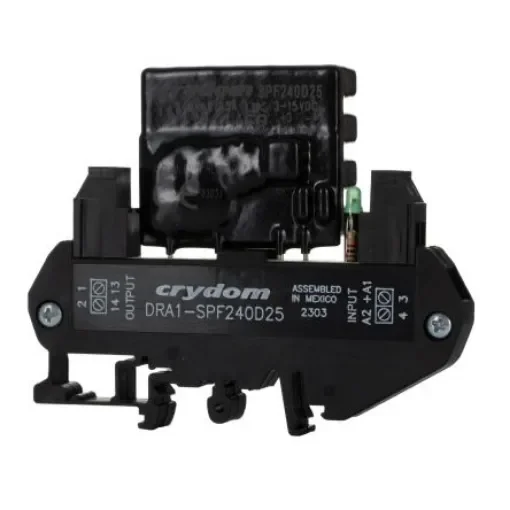 Sensata Crydom DRA1 SPF Series Solid State Interface Relay, 15 V dc Control, 10 A rms Load, DIN Rail Mount - DRA1-SPF240D25 product image