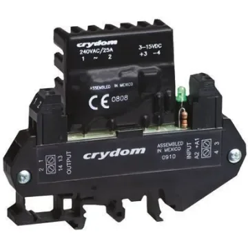 Sensata / Crydom Solid State Interface Relay, 15 V dc Control, 10 A rms Load, DIN Rail Mount - DRA1-SPF380D25 product image
