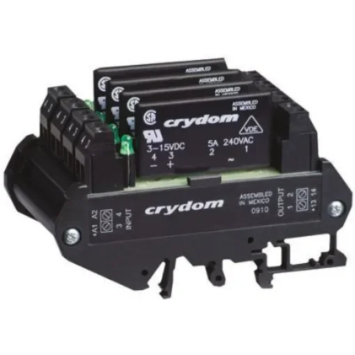Sensata Crydom DRA4-CX Series Solid State Interface Relay, 15 V dc Control, 5 A rms Load, DIN Rail Mount - DRA4-CX240D5 product image