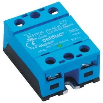 Celduc SOM Series Solid State Relay, 60 A Load, Panel Mount, 40 V dc Load, 32 V dc Control - SOM06075 product image