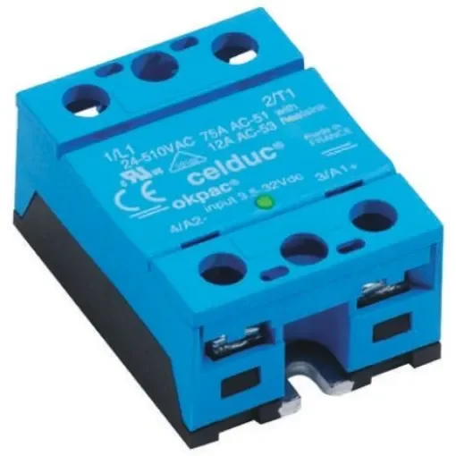 Celduc SOM Series Solid State Relay, 60 A Load, Panel Mount, 40 V dc Load, 32 V dc Control - SOM06075 product image