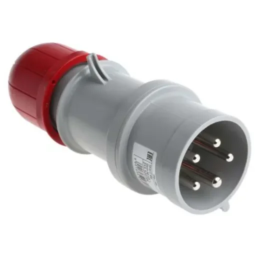 Scame IP44 Red Cable Mount 3P + N + E Industrial Power Connector Adapter Plug, Rated At 32A, 415 V,With Phase Inverter - 213.3237RV product image
