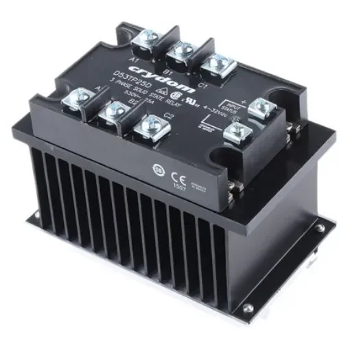 Sensata Crydom HS103DR Series Solid State Relay, 55 A Load, DIN Rail Mount, 530 V ac Load, 32 V Control - HS103DR-D53TP25D product image
