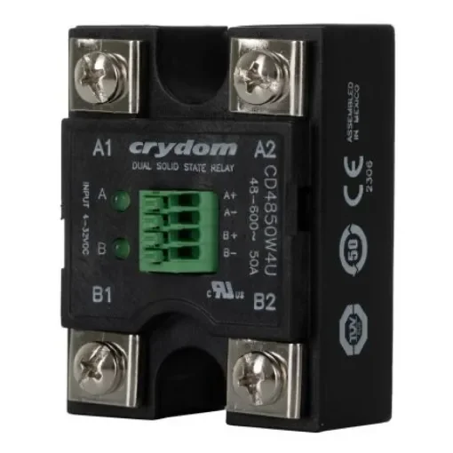 Sensata Crydom Evolution Dual Series Solid State Relay, 50 A rms Load, Panel Mount, 600 V ac Load, 32 V Control - CD4850W4U product image