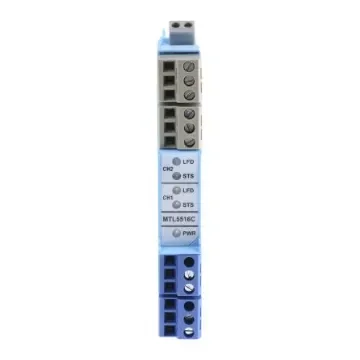 Eaton 2 Channel Zener Barrier, Switch/Proximity Detector Interface, NAMUR Sensor, Switch Input, Relay Output, ATEX - MTL5516C/RS product image
