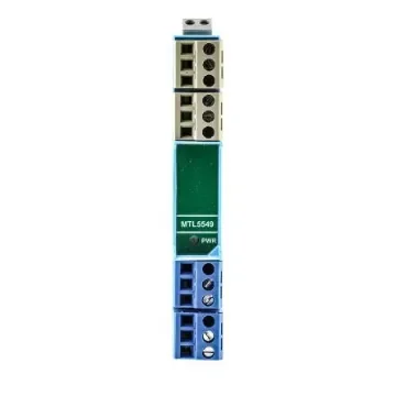 Eaton 2 Channel Zener Barrier, Isolated Driver, Current Input, Current Output, ATEX - MTL5549/RS product image