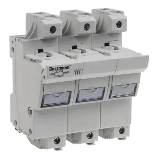 Eaton 100A Rail Mount Fuse Holder for 22 x 58mm Fuse, 3P, 690V ac - CH223B product image