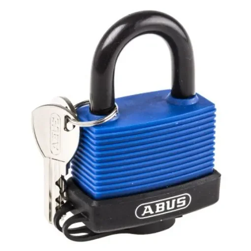ABUS Key Weatherproof Brass, Stainless Steel Weatherproof Padlock, 9mm Shackle, 59mm Body - 70IB/50 product image