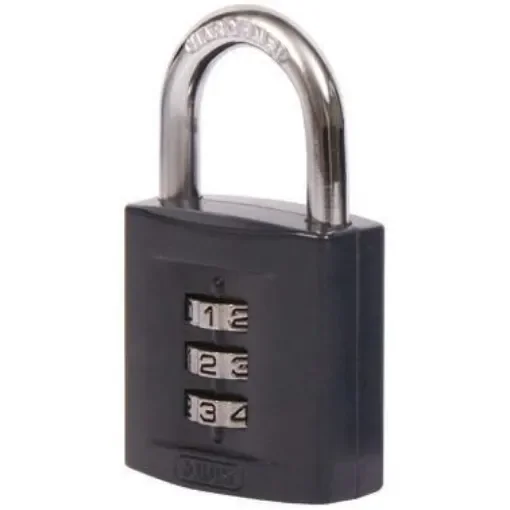 ABUS Combination Weatherproof Steel, Zinc Combination Padlock, 6.5mm Shackle, 42mm Body - 158/40 product image