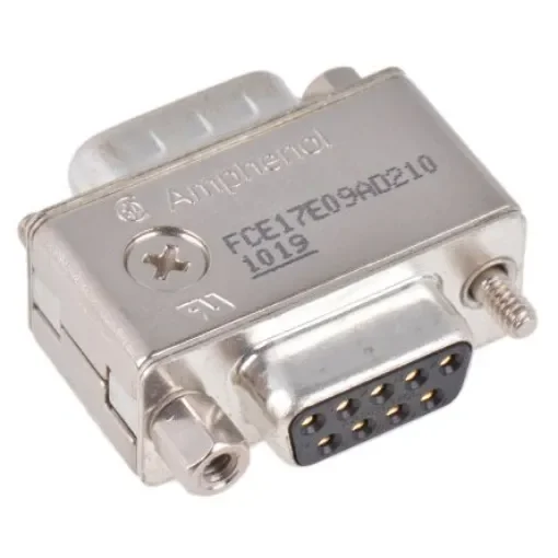 Amphenol Communications Solutions D Sub Adapter Male 9 Way D-Sub to Female 9 Way D-Sub - FCE17-E09AD-210 product image