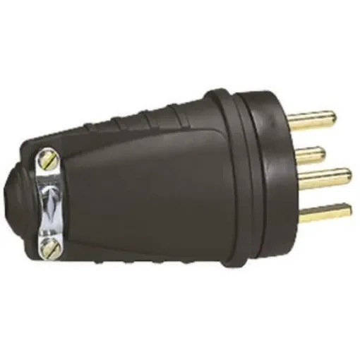 Legrand Europe Mains Connector, 20A Black, Cable Mount Rubber, 380 V - 0 550 70 product image