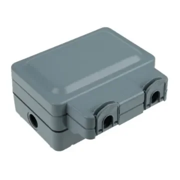 MK Electric Masterseal plus 13A, BS Fixing, Active, Single Gang RCD Socket, Polycarbonate, Surface Mount, IP66, Grey - K56201GRY product image