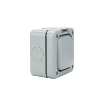MK Electric Grey Outdoor Light Switch, 1 Way, 1 Gang, Masterseal - K56400GRY product image