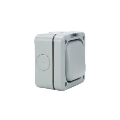 MK Electric Grey Outdoor Light Switch, 1 Way, 1 Gang, Masterseal - K56400GRY product image
