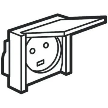 Legrand Plexo Grey 1 Gang Plug Socket, 20A, Type E - French, Outdoor Use - 0 557 03 product image