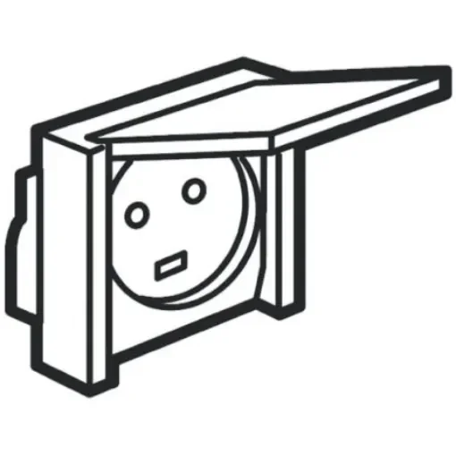 Legrand Plexo Grey 1 Gang Plug Socket, 20A, Type E - French, Outdoor Use - 0 557 03 product image