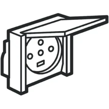 Legrand Plexo Grey 1 Gang Plug Socket, 20A, Type E - French, Outdoor Use - 0 557 08 product image