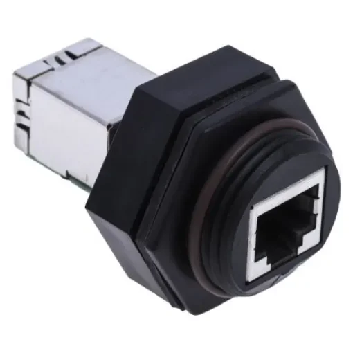 TE Connectivity 1546413 Series Female RJ45 Connector, Panel Mount, Cat5 Straight 1 Port 8 -Way - 1546413-3 product image