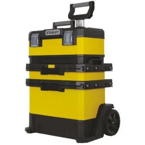 Stanley Rolling Workshop Plastic Tool Box 2 Wheels, 570 x 410 x 570mm - 1-95-621 product image