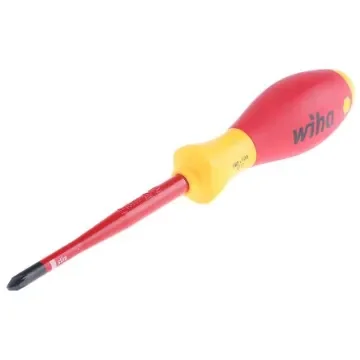 Wiha Phillips Insulated Screwdriver, PH2 Tip, 100 mm Blade, VDE/1000V, 218 mm Overall - 35394 product image