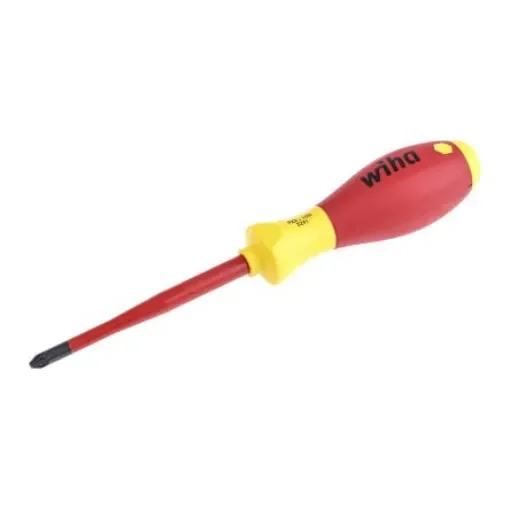 Wiha Pozidriv Insulated Screwdriver, PZ2 Tip, 100 mm Blade, VDE/1000V, 218 mm Overall - 35396 product image