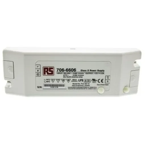 MEAN WELL LED Driver, 12V Output, 60W Output, 5A Output, Constant Voltage - PLC-60-12RS product image