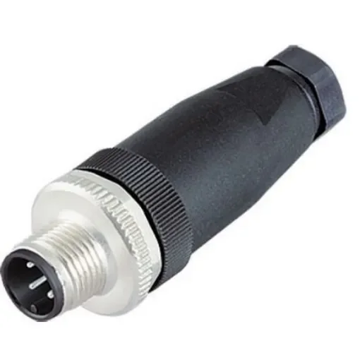 binder Circular Connector, 12 Contacts, Cable Mount, M12 Connector, Plug, Male, IP67, 713 Series - 99-0491-12-12 product image