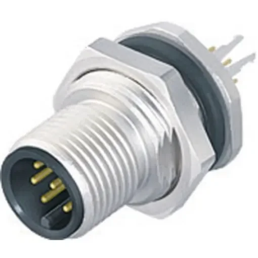 binder Circular Connector, 8 Contacts, Panel Mount, M12 Connector, Socket, Male, IP67, 713 Series - 09-3481-500-08 product image