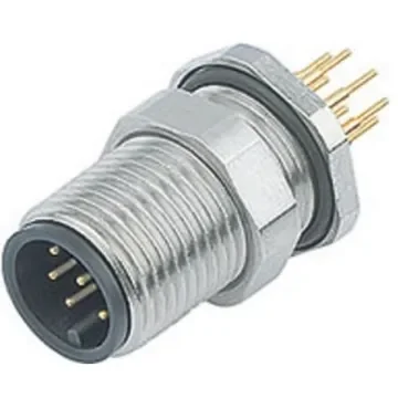 binder Circular Connector, 12 Contacts, Panel Mount, M12 Connector, Plug, Male, IP67, 713 Series - 09-3491-550-12 product image