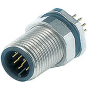 Binder Circular Connector, 12 Contacts, Panel Mount, M12 Connector, Plug, Male, IP67, 713 Series - 09-3491-969-12 product image