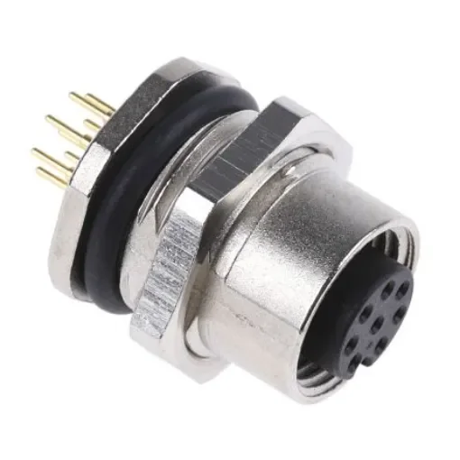 binder Circular Connector, 8 Contacts, Panel Mount, M12 Connector, Socket, Female, IP67, 713 Series - 09-3482-275-08 product image