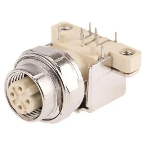 HARTING Circular Connector, 4 Contacts, Panel Mount, M12 Connector, Socket, Female, IP20 - 21033814412 product image