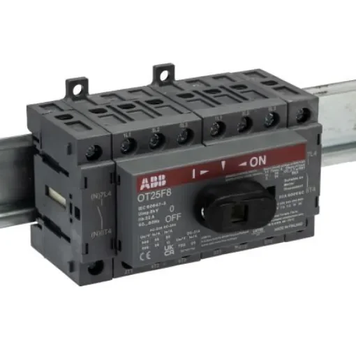 ABB 8P Pole Base Mounting Isolator Switch -, 9kW Power Rating, IP20 - OT25F8  1SCA104882R1001 product image