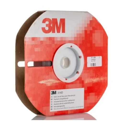 3M P240 Grit Very Fine Utility Cloth Roll, 25m x 38mm - 3M 314D P240 38MMX25M 5RLS/CTN product image