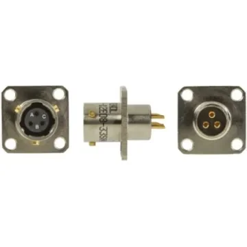 Amphenol Limited, 62GB, Nickel Iron Alloy 3 Way Box Mount MIL Spec Circular Connector Receptacle, Socket Contacts,Shell - 62GB-12E08-33SN(416) product image