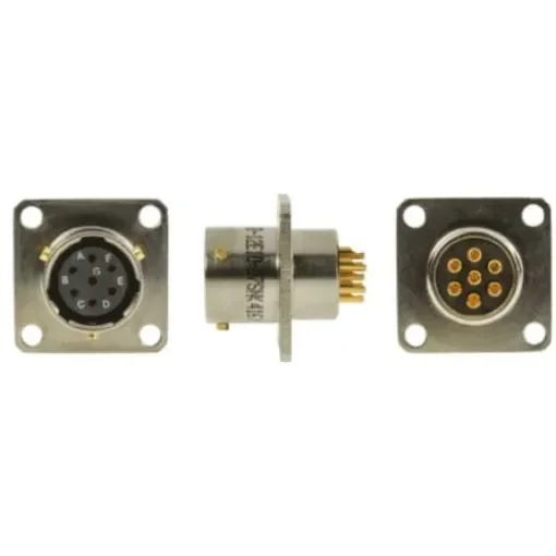 Amphenol Limited, 62GB, Nickel Iron Alloy 7 Way Box Mount MIL Spec Circular Connector Receptacle, Socket Contacts,Shell - 62GB-12E10-07SN(416) product image