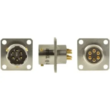 Amphenol Limited, 62GB, Nickel Iron Alloy 6 Way Box Mount MIL Spec Circular Connector Receptacle, Pin Contacts,Shell - 62GB-12E10-06PN(416) product image
