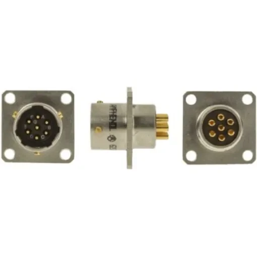 Amphenol Limited, 62GB, Nickel Iron Alloy 7 Way Box Mount MIL Spec Circular Connector Receptacle, Pin Contacts,Shell - 62GB-12E10-07PN(416) product image