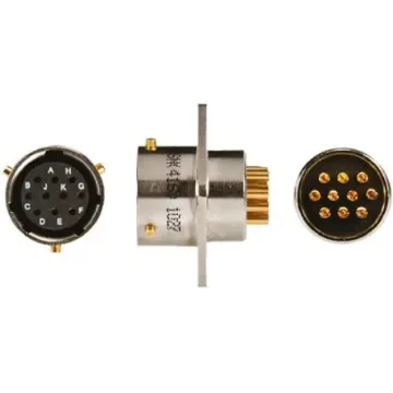 Amphenol Limited, 62GB, Nickel Iron Alloy 10 Way Box Mount MIL Spec Circular Connector Receptacle, Socket - 62GB-12E12-10SN(416) product image