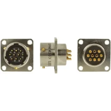 Amphenol Limited, 62GB, Nickel Iron Alloy 10 Way Box Mount MIL Spec Circular Connector Receptacle, Pin Contacts,Shell - 62GB-12E12-10PN(416) product image
