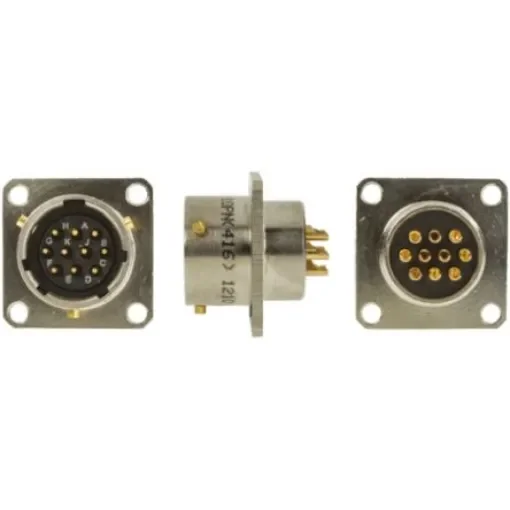 Amphenol Limited, 62GB, Nickel Iron Alloy 10 Way Box Mount MIL Spec Circular Connector Receptacle, Pin Contacts,Shell - 62GB-12E12-10PN(416) product image