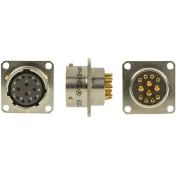 Amphenol Limited, 62GB, Nickel Iron Alloy 12 Way Box Mount MIL Spec Circular Connector Receptacle, Socket - 62GB-12E14-12SN(416) product image