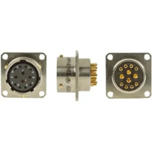 Amphenol Limited, 62GB, Nickel Iron Alloy 12 Way Box Mount MIL Spec Circular Connector Receptacle, Socket - 62GB-12E14-12SN(416) product image