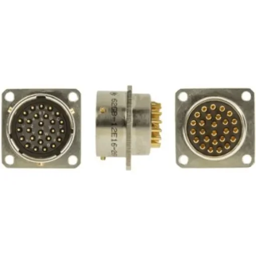 Amphenol Limited, 62GB, Nickel Iron Alloy 26 Way Box Mount MIL Spec Circular Connector Receptacle, Pin Contacts,Shell - 62GB-12E16-26PN(416) product image