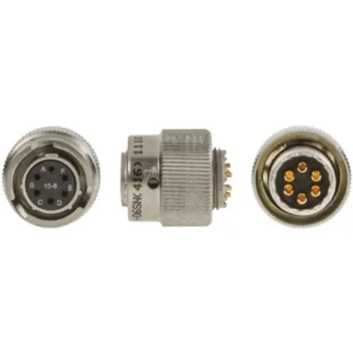 Amphenol Limited, 62GB, Nickel Iron Alloy 6 Way Cable Mount MIL Spec Circular Connector Plug, Socket Contacts,Shell - 62GB-56T10-06SN(416) product image