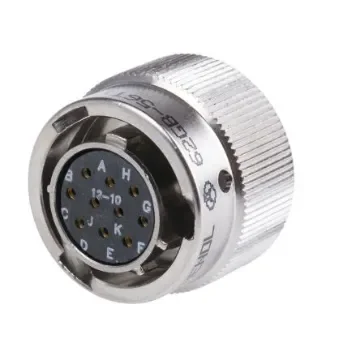 Amphenol Limited, 62GB, Nickel Iron Alloy 10 Way Cable Mount MIL Spec Circular Connector Plug, Socket Contacts,Shell - 62GB-56T12-10SN(416) product image