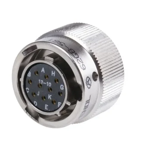 Amphenol Limited, 62GB, Nickel Iron Alloy 10 Way Cable Mount MIL Spec Circular Connector Plug, Socket Contacts,Shell - 62GB-56T12-10SN(416) product image
