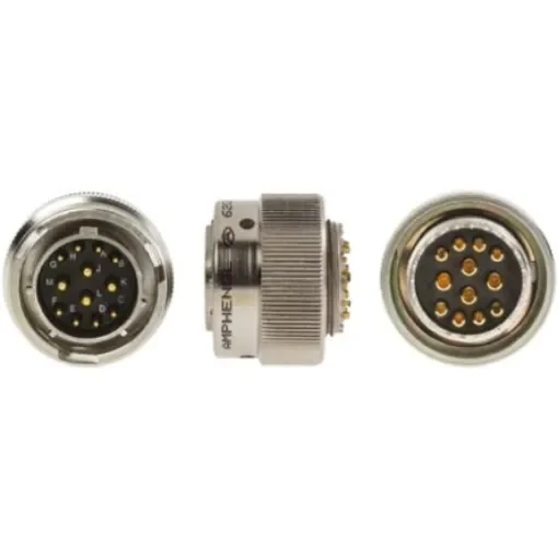 Amphenol Limited, 62GB, Nickel Iron Alloy 12 Way Cable Mount MIL Spec Circular Connector Plug, Pin Contacts,Shell Size - 62GB-56T14-12PN(416) product image